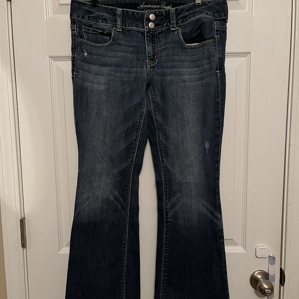 Y2K American Eagle Outfitters Women’s 10 Short Artist Bootcut Low Rise Stretch